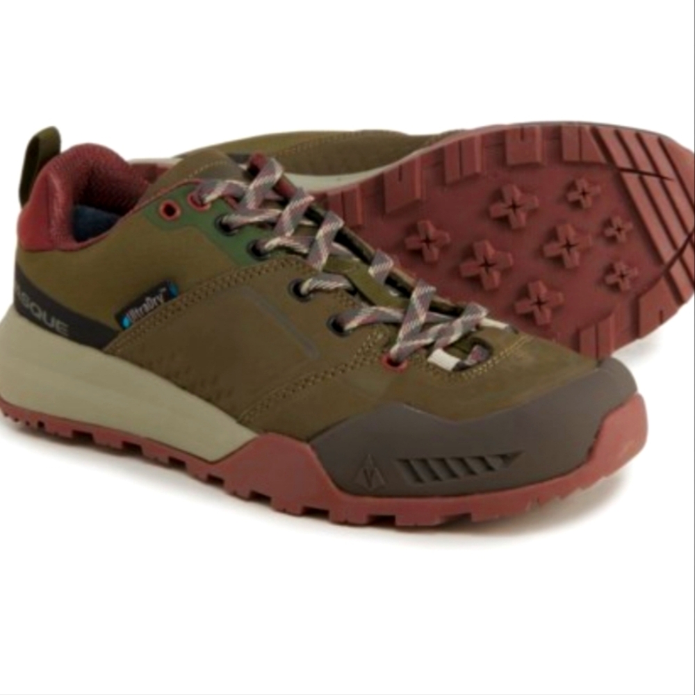 Vasque Green and Pink Athletic Shoes with Mesh Upper and Reinforced Toe